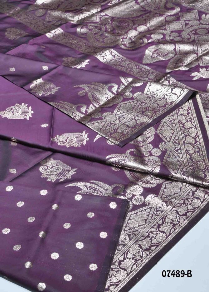 Kalpati- 07489-B Purple Color Banarasi Saree CM1247989 (LR1C)