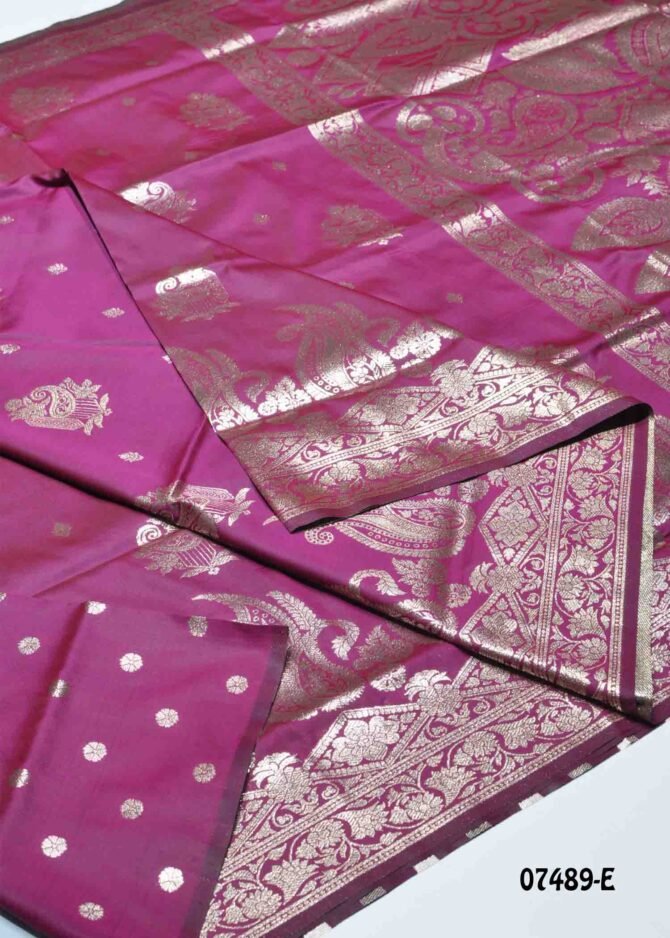Kalpati- 07489-E DarkPink Color Banarasi Saree CM1247989 (LR1C)