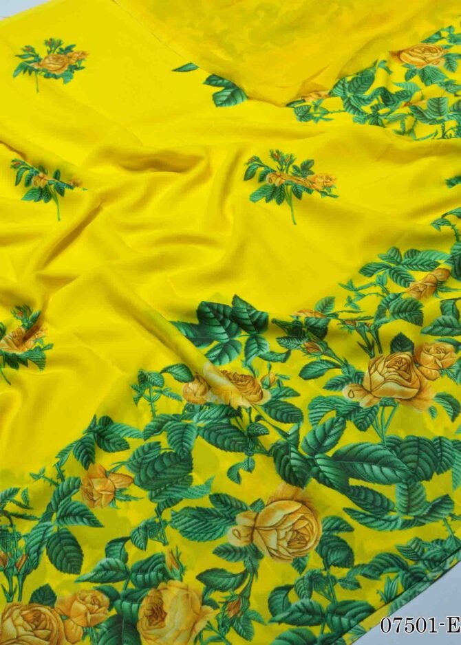 Lakshmi 07501-E Yellow color Soft Poonam sarees CM1242726
