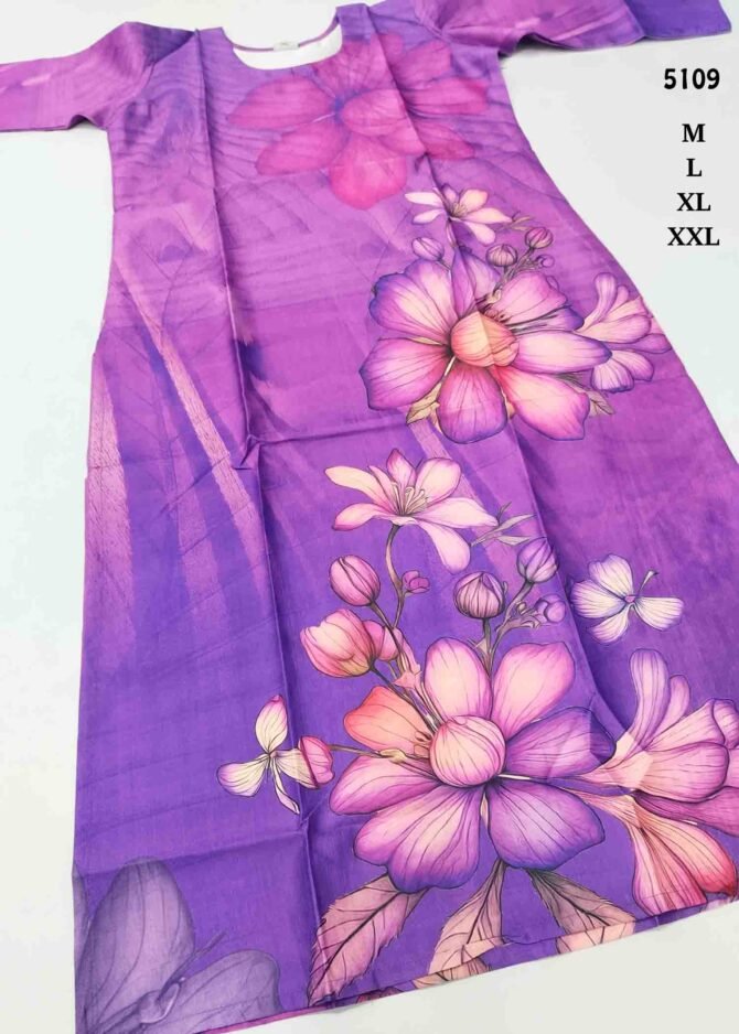 Anupama - 5109  MardigasPurple Color Digital Print Vertican Collar Neck Readymade Kurti CM1240994 [RR3C]
