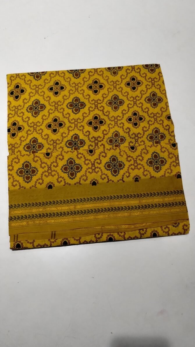 Inbamani 07510-A Yellow color chungudi cotton sarees CM1228731