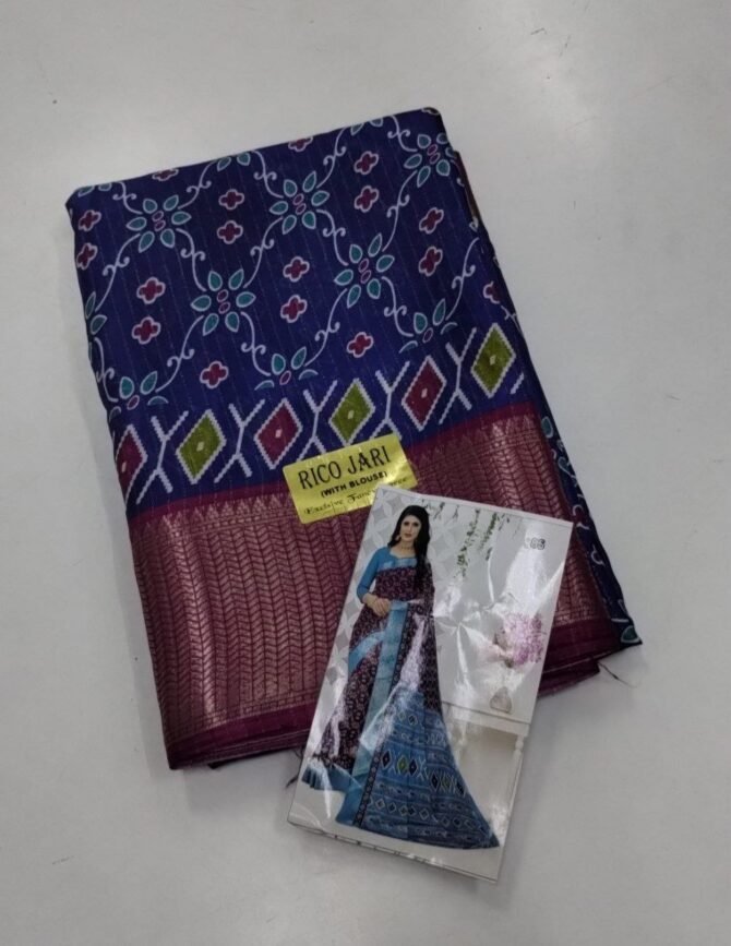 Thamil 06345-A Blue color fancy cotton sarees CM1240544