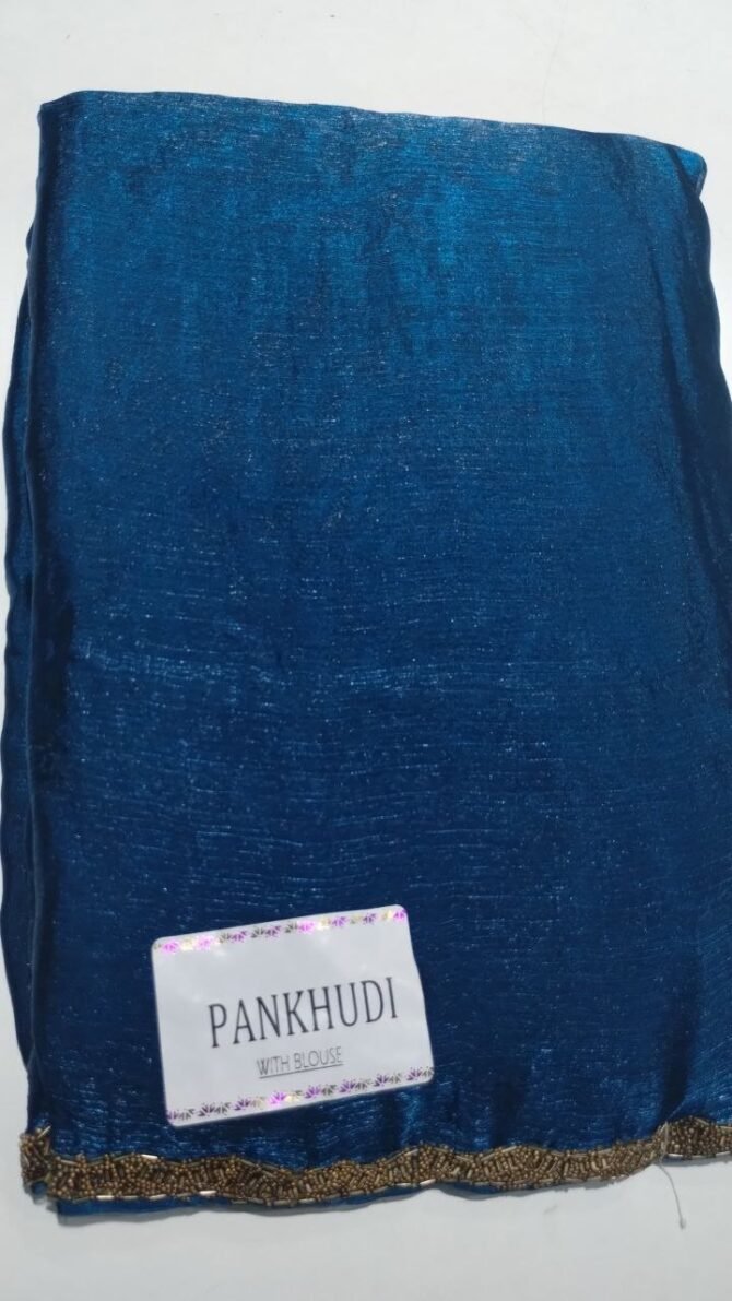 Masti 07610-A Peacock blue color space silk sarees CM1245246