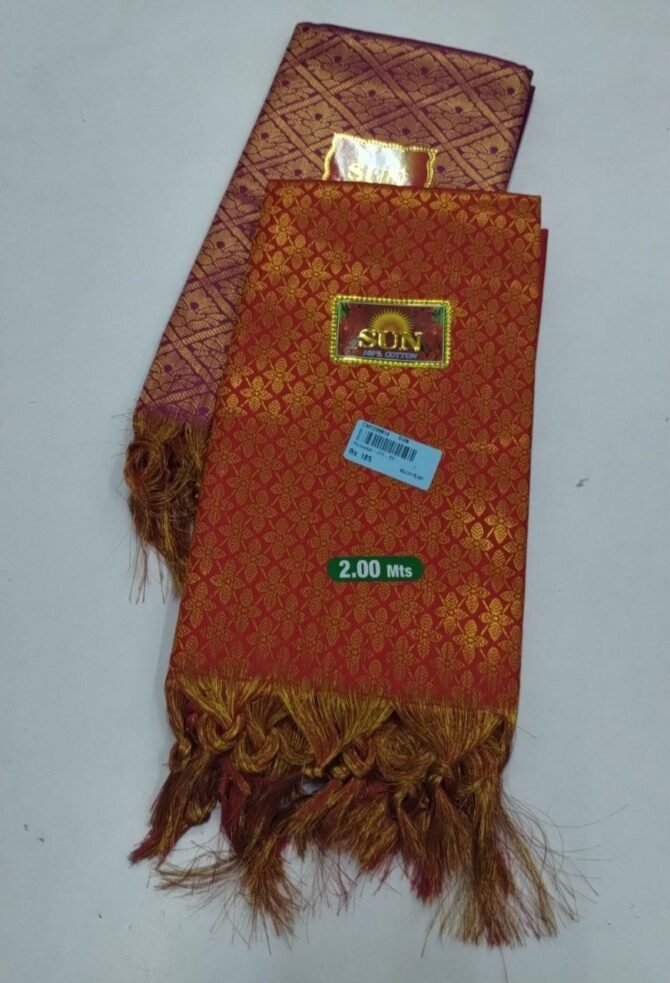 Sun 07185-A Red & Pink color ponnadai CM1239814