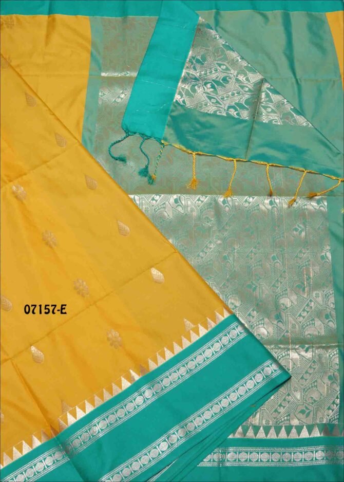 Ice Cream -07157-E   Fire Yellow Color Taditional Look Semi Soft Silk Saree CM1253487 (RR3E)