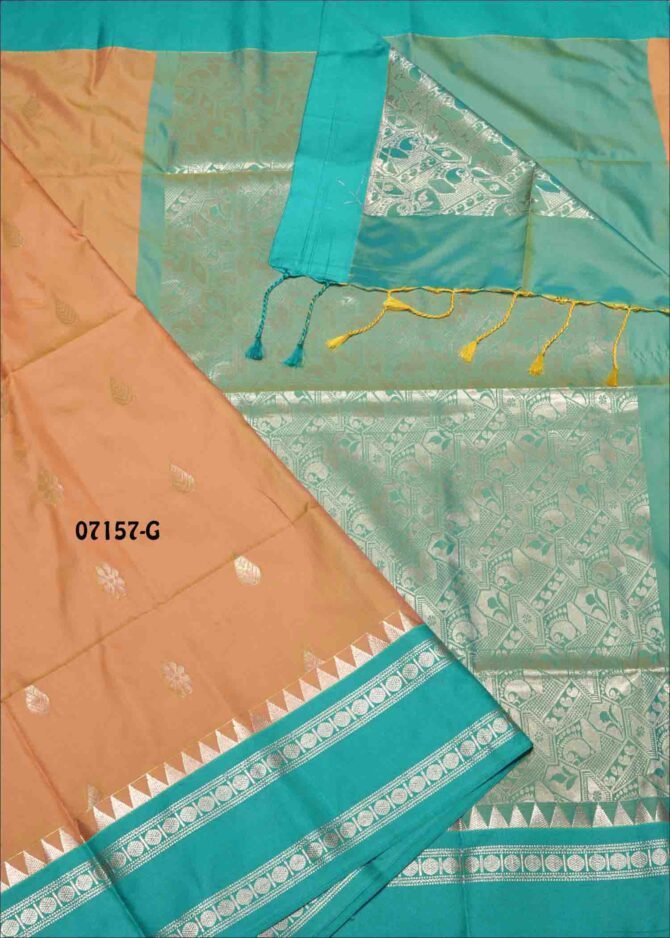 Ice Cream -07157-G   Salmon Peach Color Taditional Look Semi Soft Silk Saree CM1253487 (RR3E)