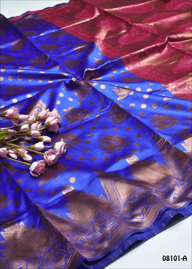 Janahi - 08101-A   Blue Color Rich Look Banarasi Saree CM1254645 (RR1D)