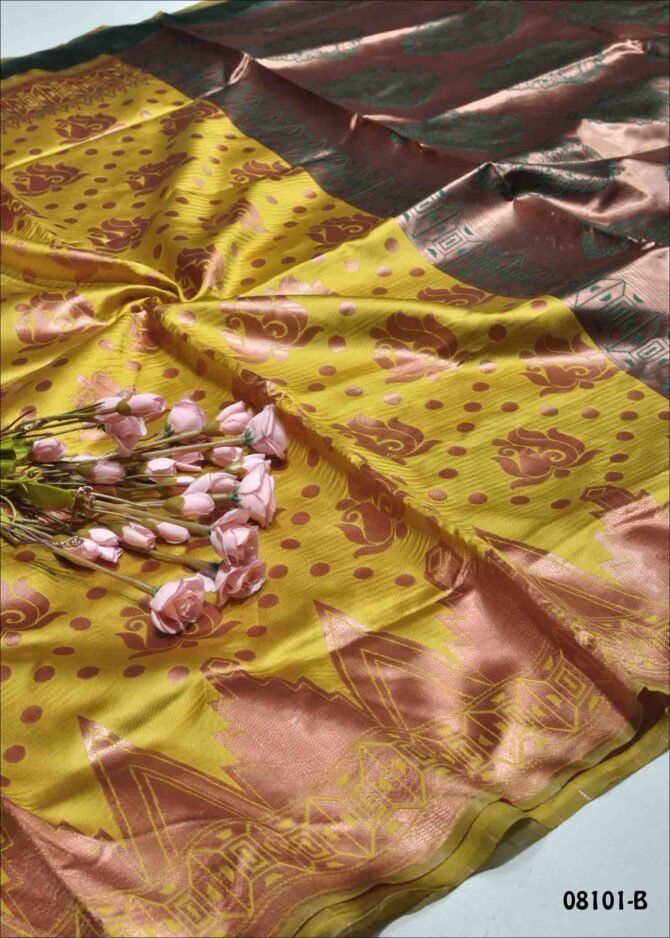 Janahi - 08101-B   Yellow Color Rich Look Banarasi Saree CM1254645 (RR1D)