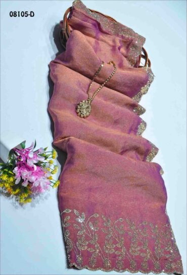 Honey - 08105-D    Light Purple Color Beautiful Stone Design Space Silk Saree CM1247603 (RR8E)