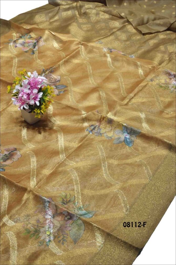 Kanakha -08112-F  Peanut Tan Color Excellent Chanderi Silk Saree CM1263521 [LR7C]