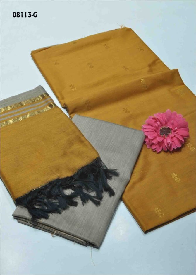 Nila - 08113-G  Honey Yellow Color Traditional Look Dupion Silky Salwar Material CM1264122 (LR1D)