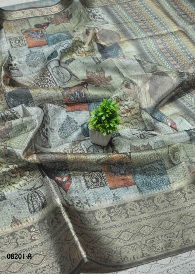 Meera -08201-A  Green Color Excellent Fancy Cotton Saree CM1250219 [RR5B]