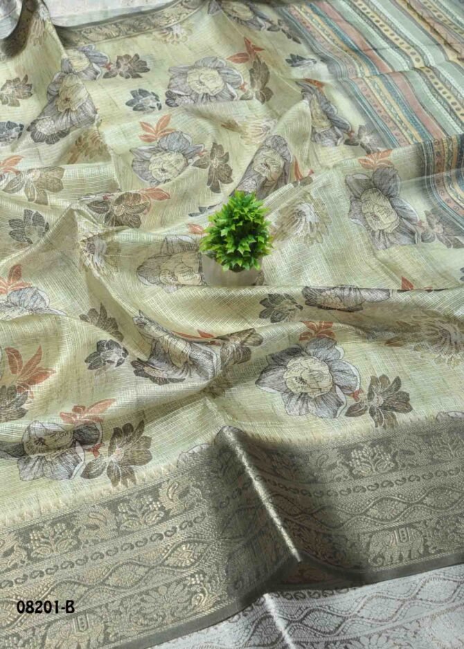 Meera -08201-B  Green Color Excellent Fancy Cotton Saree CM1250219 [RR5B]