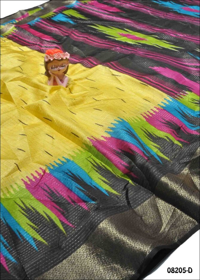 Cindrella -08205-D  Yellow Color Stylish Dola Silk  Saree CM1258429 (LR7D)