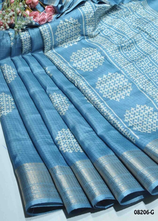 Jyoshika -08206-G  Cornflower Blue Color New Arrival Dola Silk Saree CM1252875 [RR5D]