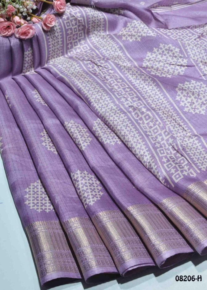 Jyoshika -08206-H  Iris Purple Color New Arrival Dola Silk Saree CM1252875 [LR5D]