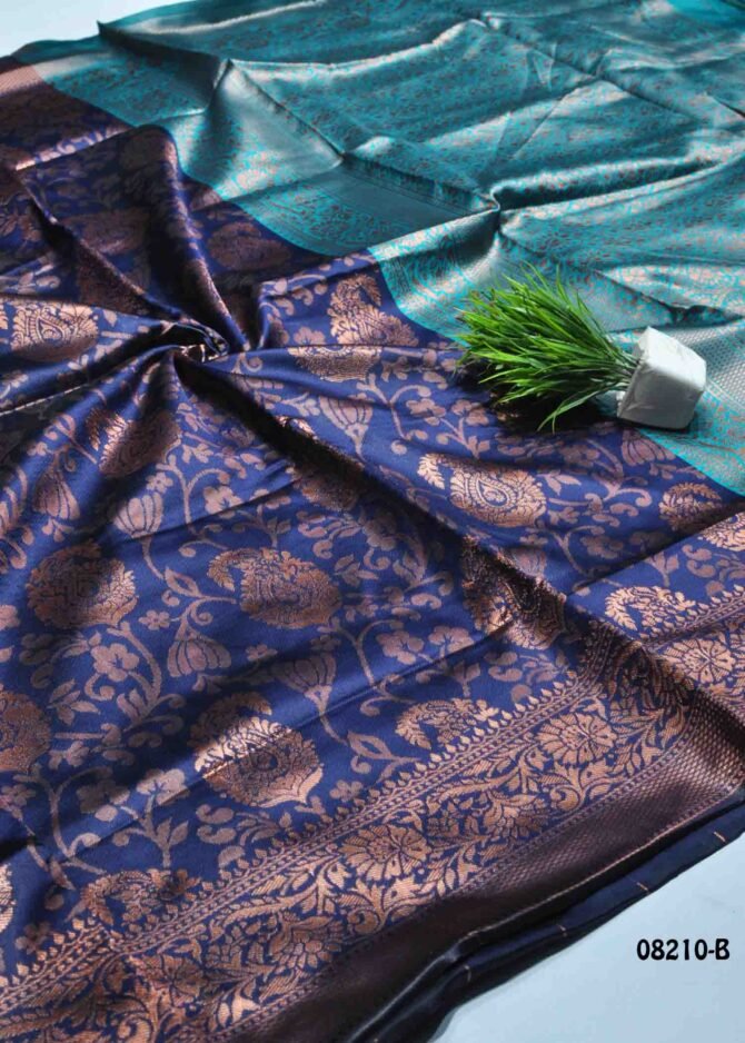 Radhika - 08210-B   NavyBlue Color Simply Banarasi Saree CM1254645 (LR1D)