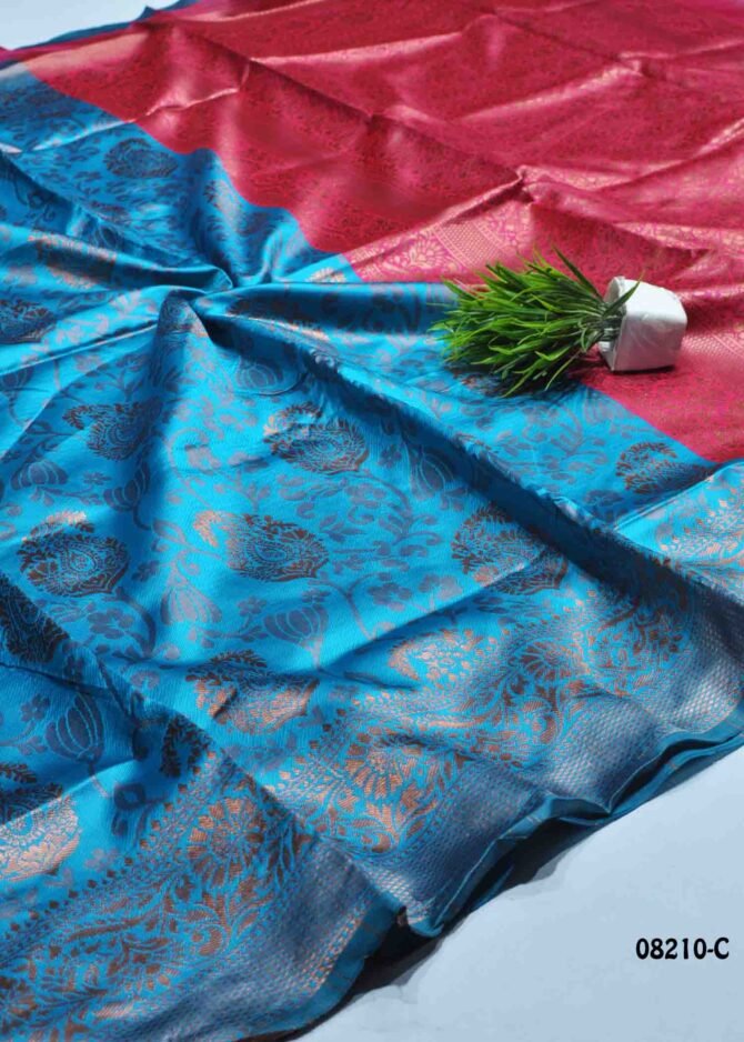Radhika - 08210-C   SkyBlue Color Simply Banarasi Saree CM1254645 (LR1D)