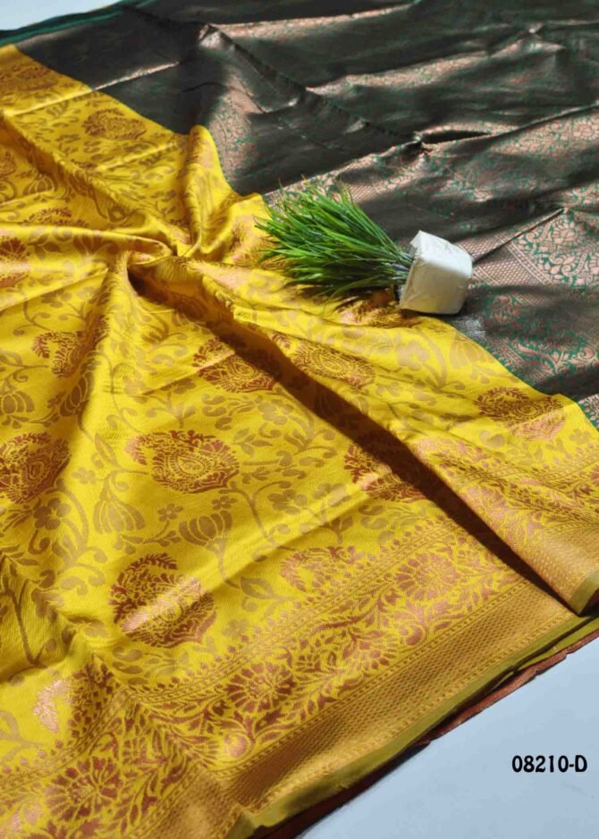 Radhika - 08210-D   Lemon Yellow Color Simply Banarasi Saree CM1254645 (LR1D)