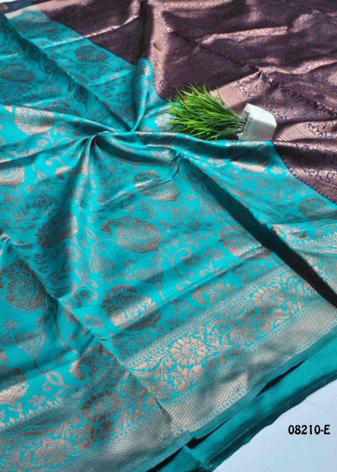 Radhika - 08210-E  PineGreen Color Simply Banarasi Saree CM1254645 (LR1D)