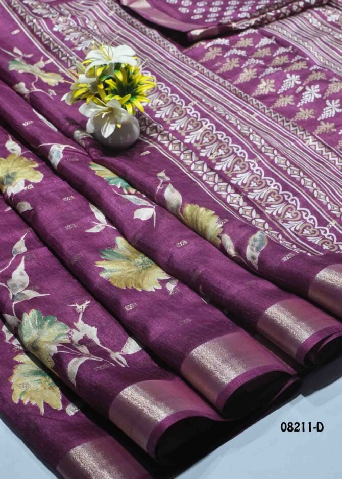 Chaatvika -08211-D  Purple Color Stylish Dola Silk  Saree CM1252965 (LR7B)