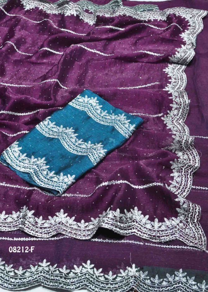 Trishalika-08212-F  Purple Color Trending  Jimmy-Choo Saree CM1253129 [RR8D]