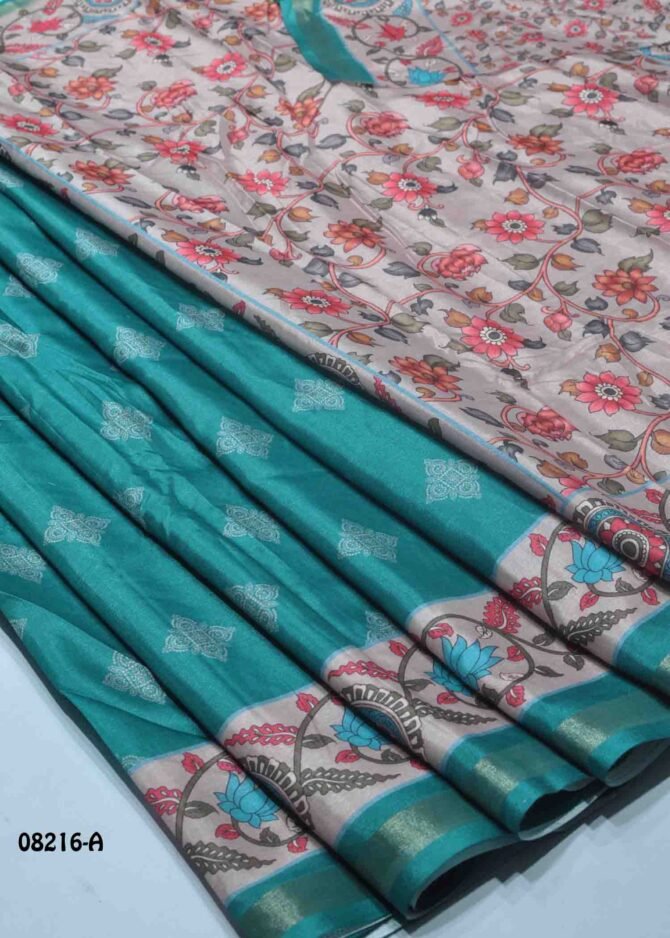 Avanthika -08216-A  Pine Green Color Stylish Dola Silk  Saree CM1266694 (LR7B)