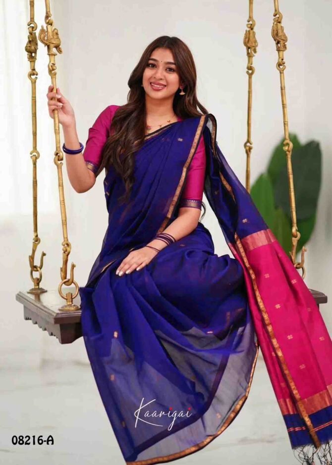 Kaarigai -08216-A  Violet Color Elagant  Rich Look Silk Cotton Saree CM1255184 (RR13D)