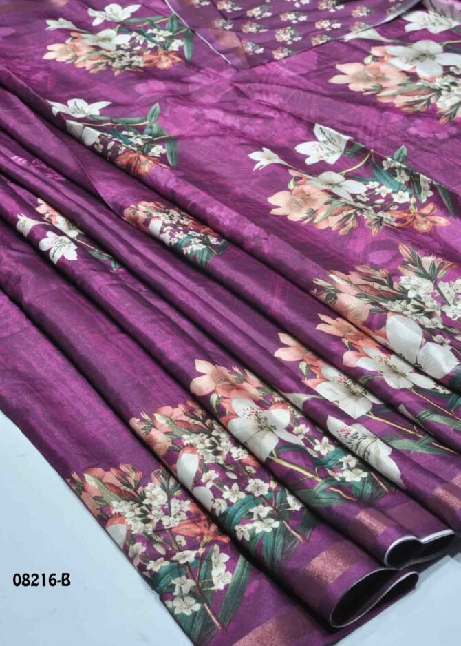 Avanthika -08216-B  Plum Purple Color Stylish Dola Silk  Saree CM1266694 (LR7B)