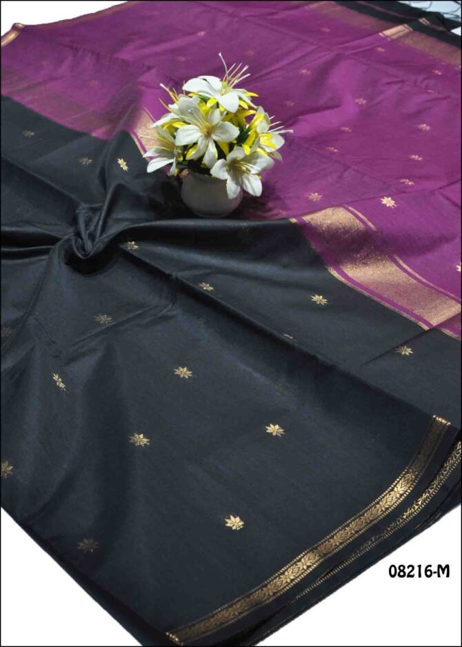 Kundavai -08216-M  Black Color Elagant  Rich Look Silk Cotton Saree CM1255184 (RR13D)