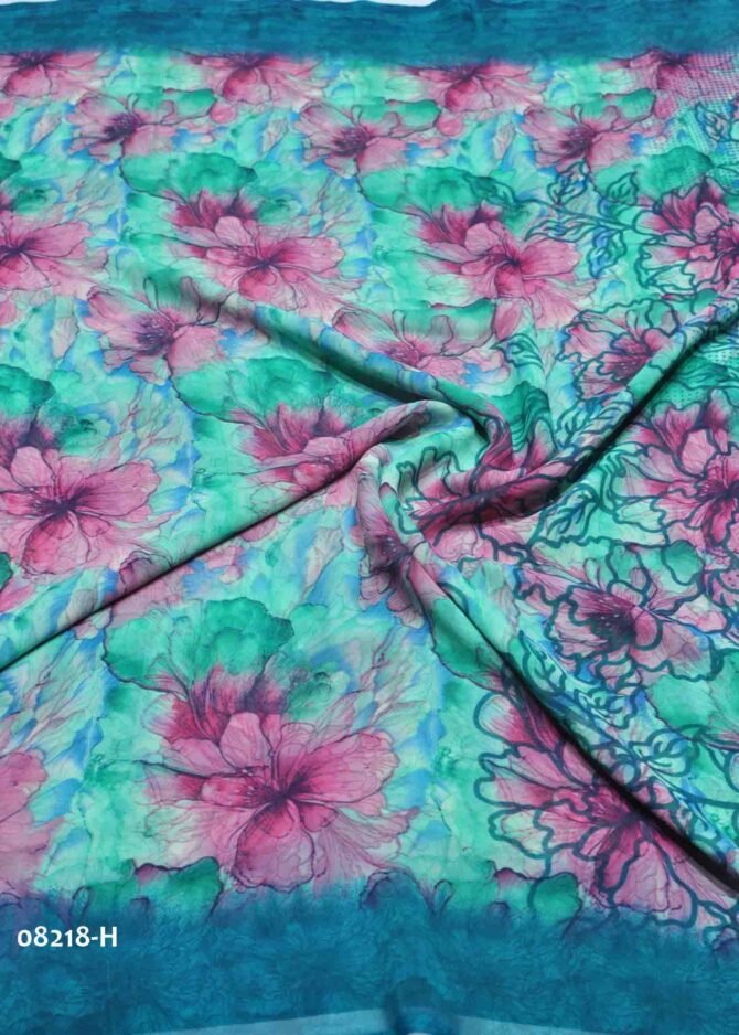 Kannika -08218-H  Tiffany Green Color New Arrival Soft Georgette Saree CM1255871 (RR11C)