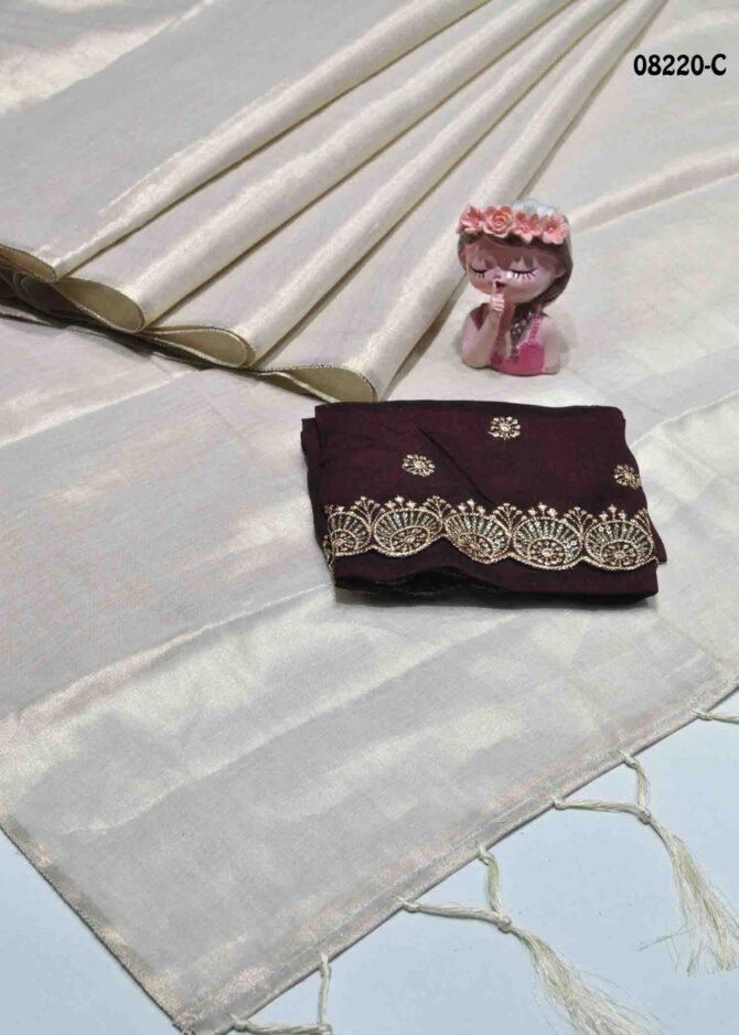 Dikshitha - 08220-C   Tan Color New Arrival Excellent Uppada Saree CM1270182 (LR4E)