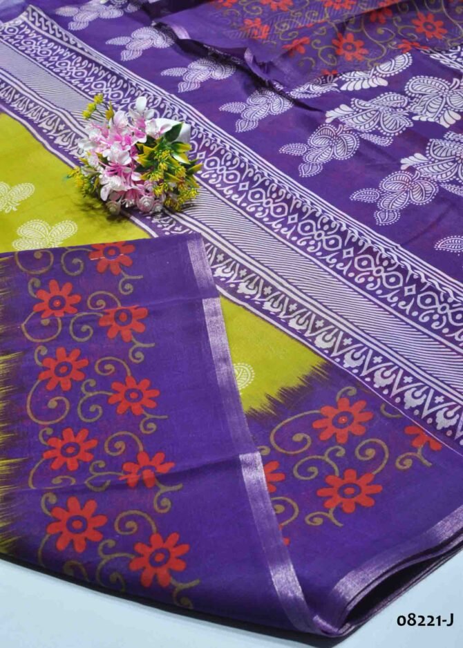Ranjani -08221-J  Pear Green Color Kalamkari Print Synthetic Cotton Saree CM1255853 (RR5D)
