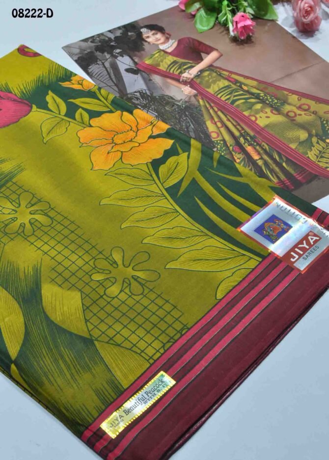 Bavapreetha - 08222-D  CactusGreen Color Pure Cotton Saree CM1270167 (LR4C)