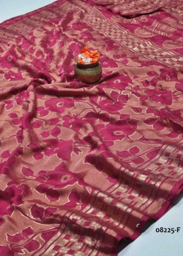Niviksha -08225-F  Pink Color Excellent Rich Look Brasso Saree CM1248868 (RR9C)