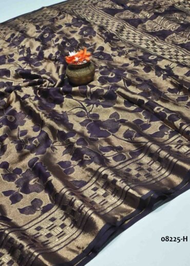 Niviksha -08225-H  Deep Purple Color Excellent Rich Look Brasso Saree CM1248868 (RR9C)