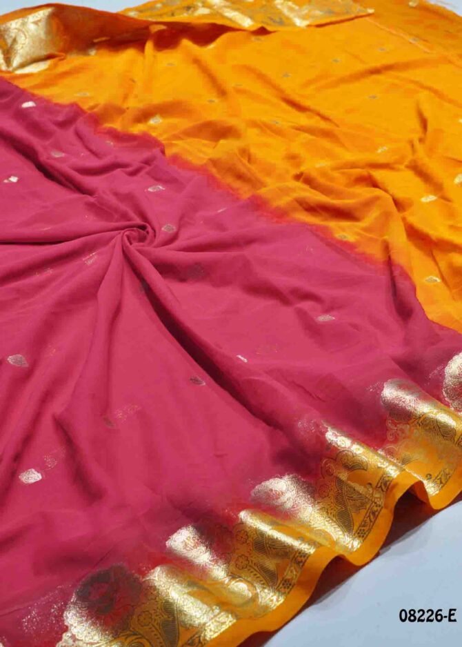 Akshara - 08226-E  Rose Red Color Excellent Georgette Saree CM1269546 (LR2D)