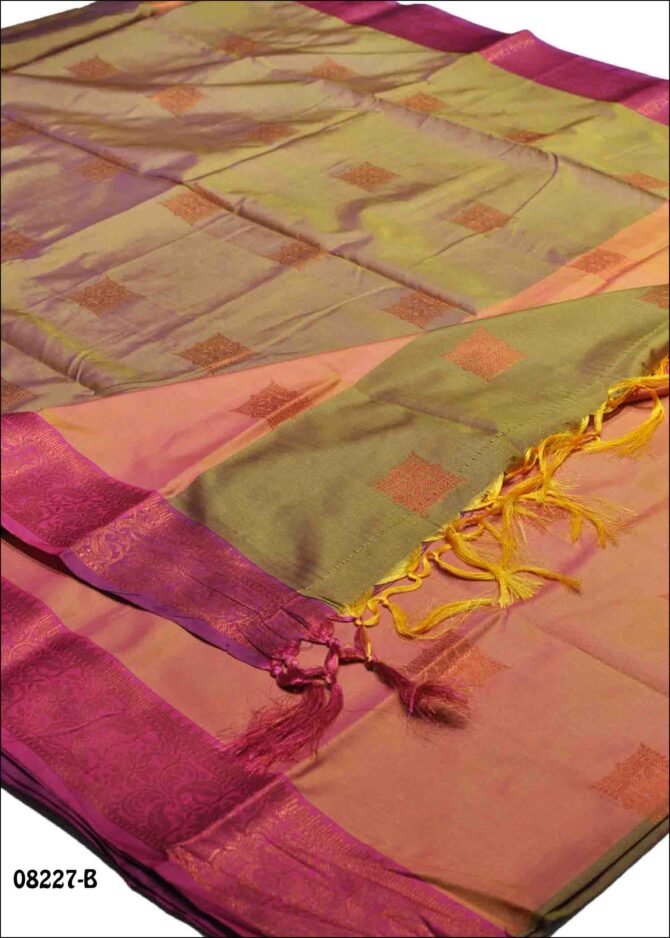Duvaragi - 08227-B   Saddle Green Color Traditonal Look Semi Softy Silk Saree CM1270860 (LR3E)
