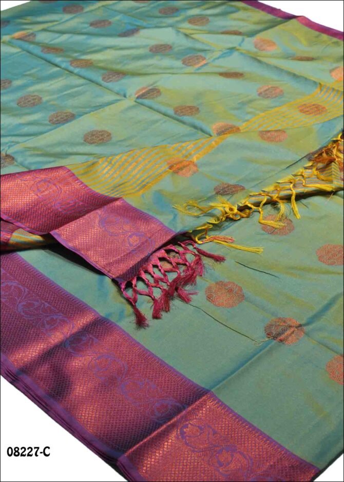 Duvaragi - 08227-C   Jungle Green Color Traditonal Look Semi Softy Silk Saree CM1270860 (LR3E)
