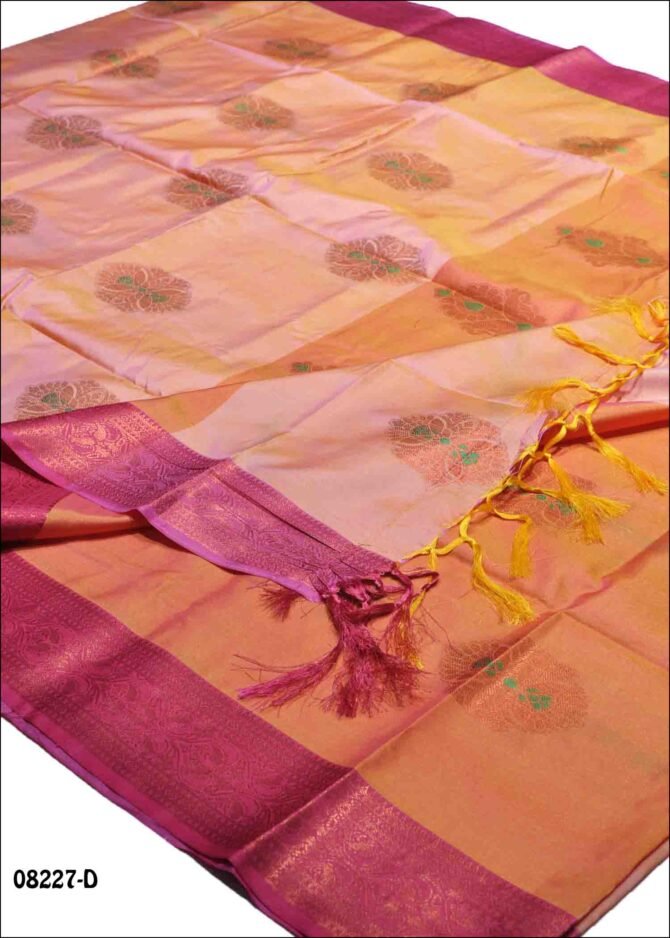 Duvaragi - 08227-D   Peach Color Traditonal Look Semi Softy Silk Saree CM1270860 (LR3E)