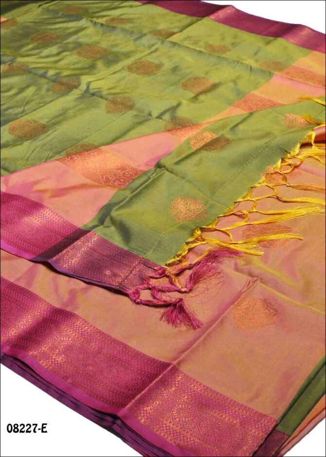 Duvaragi - 08227-E   Green Color Traditonal Look Semi Softy Silk Saree CM1270860 (LR3E)