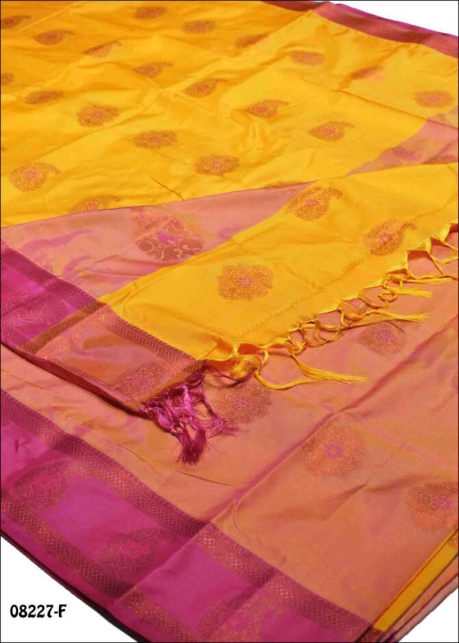 Duvaragi - 08227-F   Yellow Color Traditonal Look Semi Softy Silk Saree CM1270860 (LR3E)