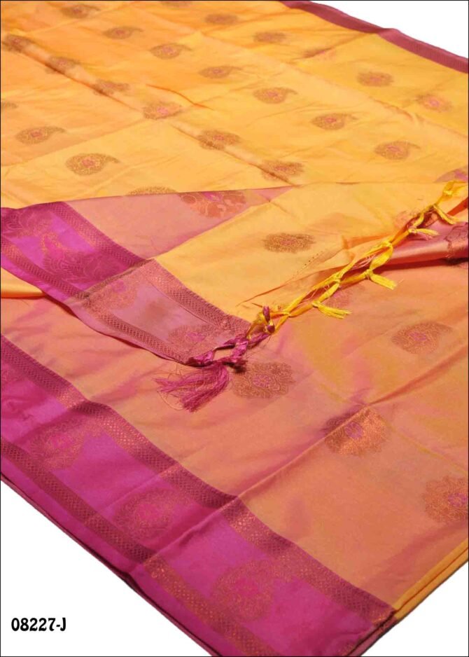 Gajalakshmi - 08227-J   Yellow Color Traditonal Look Semi Softy Silk Saree CM1270860 (LR3E)