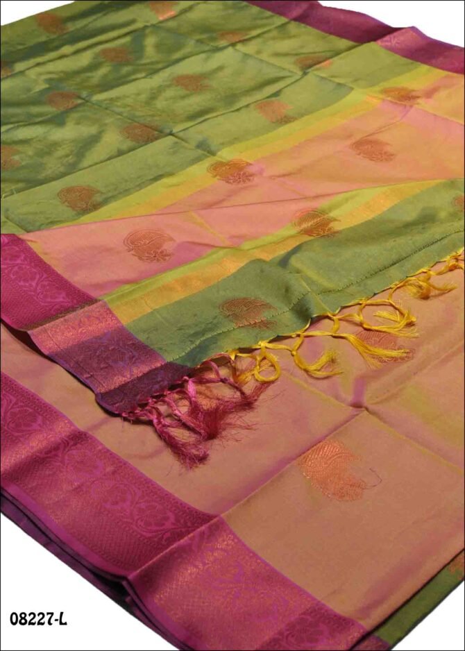 Gajalakshmi - 08227-L   Clover Green Color Traditonal Look Semi Softy Silk Saree CM1270860 (LR3E)