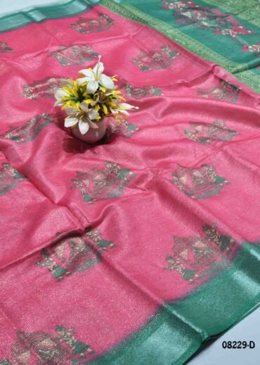 Jaswini -08229-D  Dazzle Pink Color Excellent Fancy Cotton Saree CM1253805 (LR3E)