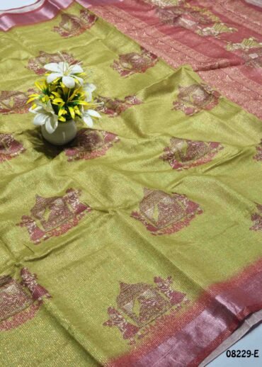 Jaswini -08229-E  Avocado Green Color Excellent Fancy Cotton Saree CM1253805 (LR3E)