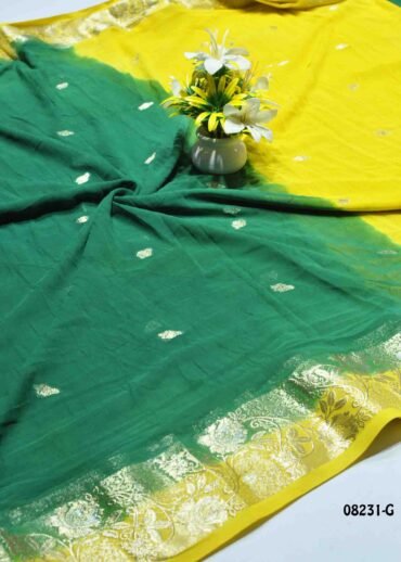 Kayalvizhi - 08231-G  Green Color Excellent Georgette Saree CM1269546 (LR2C)