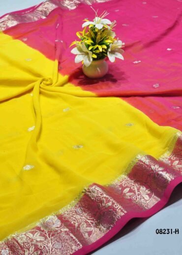 Kayalvizhi - 08231-H  Yellow Color Excellent Georgette Saree CM1269546 (LR2C)