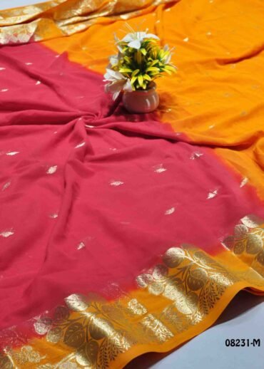 Keerthisha - 08231-M  Red Color Excellent Georgette Saree CM1269546 (LR9D)