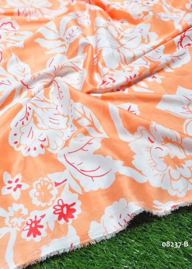 Ponmani - 08237-B  Melon Orange Color Top, Frock & Nighty  Popcorn Material CM1259052 (RR1C)